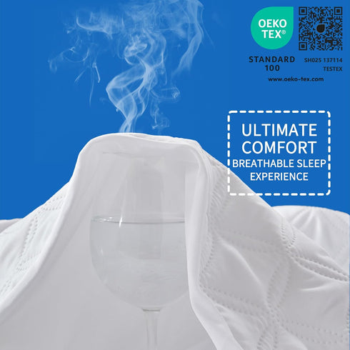 BEDLORE Waterproof Mattress Protector – California King Size Noiseless Bed Pad with Deep Pocket for Home Use