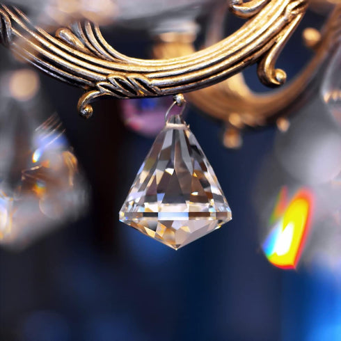 K9 30/40mm Pack 7 Top Crystal Ball Prism Diamond Suncatcher for Window Hanging Chandelier Prism Rainbow Maker, Feng