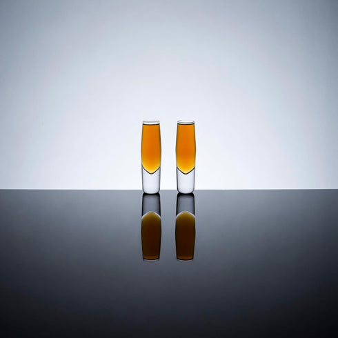 Viski Crystal Heavyweight Shot Glasses, Set of 2 Premium Crystal Clear Glass, 2 oz Shot Glass Gift Set