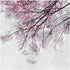OERJU Cherry Blossoms Shower Curtain, Pink Flower Japanese National Flower, Waterproof Polyester Bathroom Decor Set