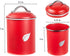 Self-Care Saf-Care Kitchen Canisters, Valentine Red Canister Set with Tight Sealed Lids, Set of 3, SC-002