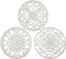 Set of 3 Extra Thick Silicone Trivet Mats for Hot Dishes, Pots, Pans, Protects Table and Countertop, White