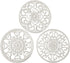 Set of 3 Extra Thick Silicone Trivet Mats for Hot Dishes, Pots, Pans, Protects Table and Countertop, White