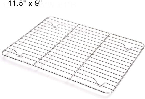 Aspire Cooling Rack 2 Pack | 9" x 7" Stainless Steel Baking Racks for Cooking, Baking, Roasting, Grilling