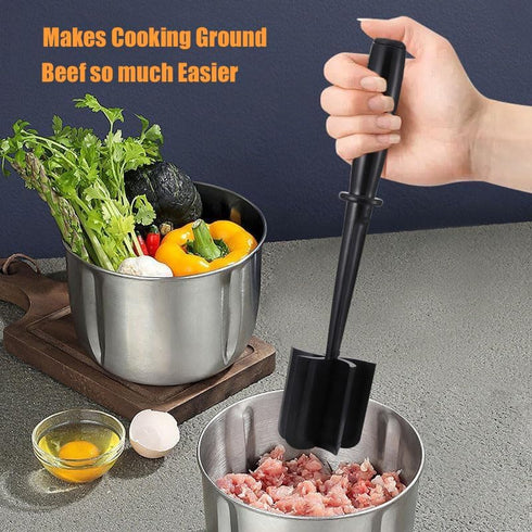Meat Chopper, Hamburger Chopper, Beef Grinder - Professional Multifunctional Nylon Knife for Non-Stick Cookware