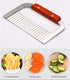 French Fry Cutter Crinkle Cutter for Potatoes, Upgraded Stainless Steel Blade, Wavy Cutting Tool for Carrots Cucumbers
