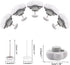 MQUPIN Duvet Pins 16 Set, Duvet Clips for Comforter Inside, Soft Fabric Double Sided Duvet Cover Clips (White-Flower)