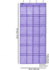 24 Modern Over the Door Shoe Rack Organizer with Clear PVC Pockets, Purple