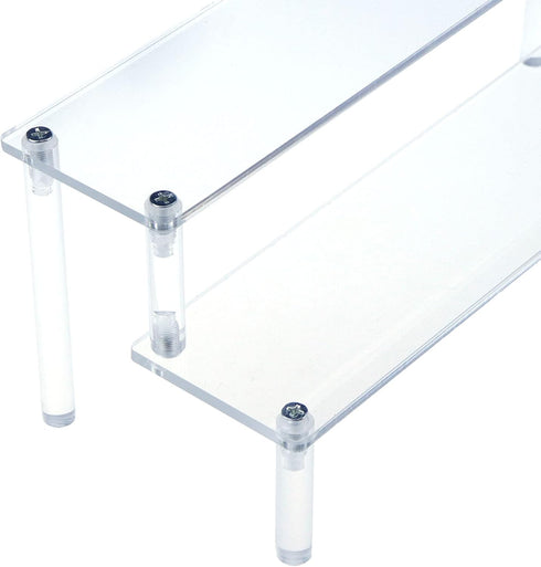 2 3.9-inch T Tulead Tiers Acrylic Riser Rectangular Display Riser Stand Tabletop Clear Display Riser Height Cupcake