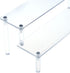2 3.9-inch T Tulead Tiers Acrylic Riser Rectangular Display Riser Stand Tabletop Clear Display Riser Height Cupcake