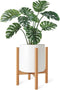 Mkono Plant Stand Mid Century Wood Flower Pot Holder (Plant Pot NOT