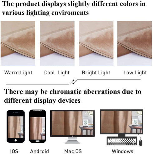 96 inches 2 Dimming W42x L96 StangH Long Beige Blush Velvet Curtains - Panels Light Drapes Farmhouse Decor for Nursery