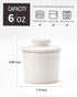 XELA Ceramic Butter Dish - French Butter Crock With Water Line - Keeps Your Butter Fresh and Spreadable - Speckled