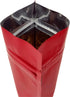 QQ Studio Pack of 100 Matte/Glossy Color Stand-Up Foil Resealable Zipper Pouches (3.9" x 5.9", Matte Red)