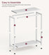 2 SLEEPING LAMB Narrow Small Side Table for Small Space, Tier Sofa Skinny End Table for Living Room, Bedroom Beside