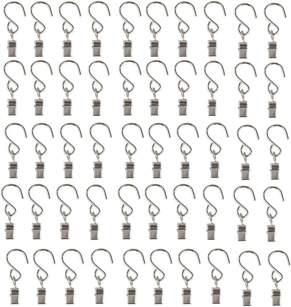 Mydio 50 Pack Stainless Steel Curtain Clip String Party Light Wire for Outdoor Activities - Party Supplies