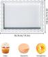 2Pcs Rectangle Iron Cupcake Serving Tray, White Dessert Plates for Party, Anniversary, Wedding, Christmas