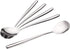Miupoo Stainless Steel Long Handled Soup Spoons, Silver, 10 Piece (8.7x1.6 Inches)