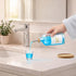 Gelury Set 350ml/11.8oz Countertop, Glass Mouthwash Dispenser with Cup & Bamboo Tray, Refillable Mouth Wash Bottle