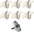 YOLCAR Chicken Feeder No Waste, 6 Ports Automatic Chicken Feeders with Hole Saw,