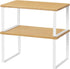 NEX Kitchen Cabinet and Counter Shelf Organizer, Stackable & Expandable, White and