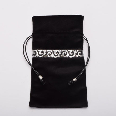BLESSUME Black Altar Tarot Table Cloth Velvet Square Divination Wicca with Tarot Pouch