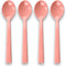 Abode Homewares Berries & Cherries Dessert/Espresso Spoon Set of 4, Pure Melamine, 6.2 x 1.4-Inch, Red