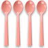 Abode Homewares Berries & Cherries Dessert/Espresso Spoon Set of 4, Pure Melamine, 6.2 x 1.4-Inch, Red