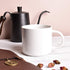 Bosmarlin Matte Ceramic Coffee Mug - 13 oz for Office and Home, Dishwasher and Microwave Safe (White, 1)