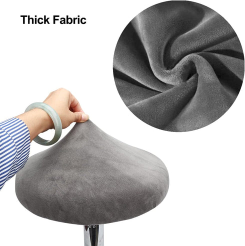 12-16 Inch/30-40cm (4, Velvet Bar Stool Covers Round Barstool Covers Round, Luxurious Fabric Stretchable Wrinkle