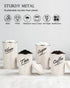 Hillbond Canister Sets, Ivory Food Storage Containers, Carbon Steel Decorative Storage Jars Set of 4