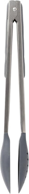Dexas Spoon & Strain Tongs, 12", Gravity Open & Close Operation, Gray