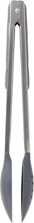 Dexas Spoon & Strain Tongs, 12", Gravity Open & Close Operation, Gray