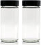 2 Pcs Black Spice Jars, 3 oz Glass Seasoning Bottles, Spices Container,