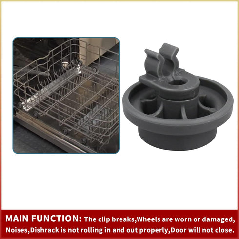 8 Pcs 4581DD3003B Dishwasher Lower Rack Wheels, Bottom Dishrack Roller Assembly Replacement for LG Dishwashers