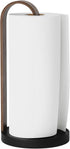 Umbra Bellwood Paper Towel Holder for Kitchen Countertop, with Real Wood Stand
