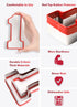 3Pcs Number One Cookie Cutters 5", 4", 3", Heavy Duty Food-Grade Stainless Steel Cookie Cutter Set, Coated with Soft PVC