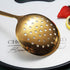 Gold Skimmer, Berglander Metal Strainer with Titanium Gold Plating, Kitchen Cooking Skimmer for Non-Stick Cookware