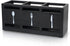 Ayiaren Wooden Silverware Caddies, Flatware Cutlery Holder for Kitchen Utensils, Black Countertop Organizer