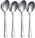 Kyraton 4-Piece Stainless Steel Serving Utensil Set, 2 Serving Spoons and 2 Slotted Spoons