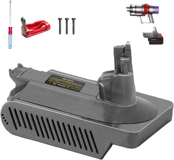 V10 Adapter for Milwaukee to Dyson V10, Battery Converter for Milwaukee M18 18V to Dyson Cyclone V10 Vacuum Cleaner