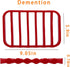 2 Pack Silicone Roasting Racks - Non Stick Easy-Clean Cooling Rack for Cooking, Baking, Steaming (2 Pack, Red)