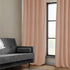 HPD Half Price Drapes Heritage Plush Velvet Curtains, 108 Inches Long Room Darkening, 50W x 108L, Peach Blossom