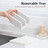 2 Luxspire Kitchen Sponge Holder, Dish Sponge Holder with with Drain Tray, Marble Sponge Holder for Kitchen Sink
