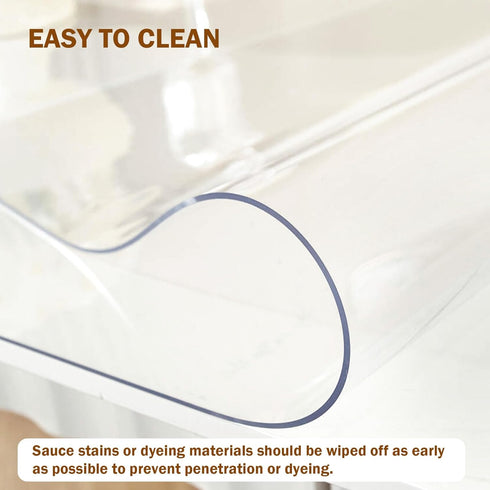 20 60 Inch 1.5mm Royhom Clear Table Protector x - Thick Plastic Table Cover, Clear Table Cover Protector Rectangle