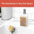 Spectrum Cora Kitchen Soap Dispenser with Sponge Holder for Kitchen Sink Organization, Easy to Clean Soap Pump Sponge