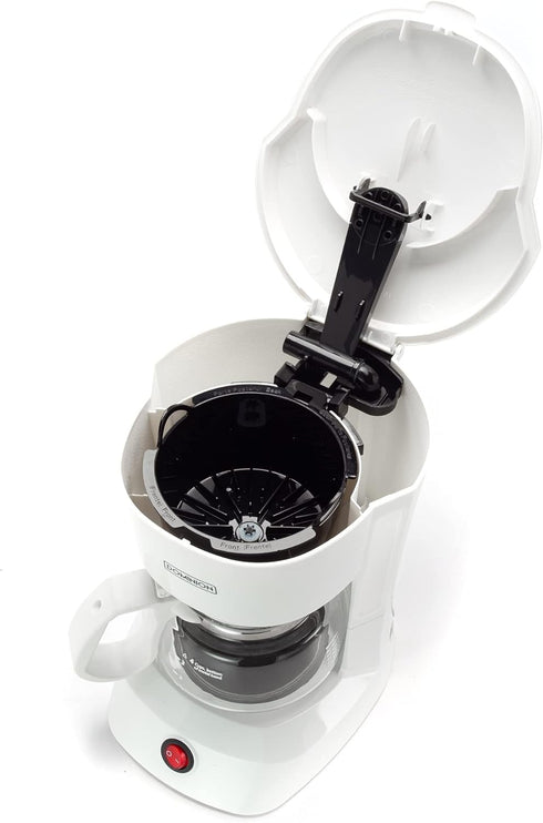 Dominion 4-Cup Compact Coffeemaker, Quiet Operation with On/Off LED Indicator Light and Auto Pause Feature