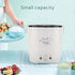 1L 12v Tiiyee Mini Rice Cooker, Portable Rice Maker Electric Lunch Box for Car Food Steamer Fast Cooking Automatic Non