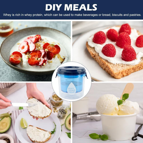 JIANWEI Greek Yogurt Strainer with Lid, Reusable Yogurt Filter with Ultra Fine Mesh Yogurt Strainer to Makes small