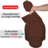 2 Pack 84 Inch 6 Brown Plastic Tablecloths Disposable Table Covers Circle Bridal Shower Party Tablecovers PEVA Coffee